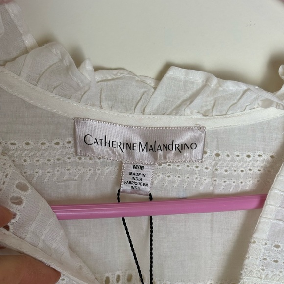 NWT Catherine Malandrino Cream Lace Blouse - Picture 2 of 11